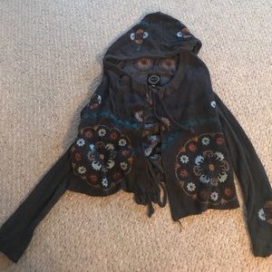 Biya high end hooded sweater with ties